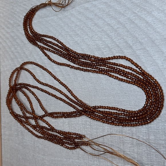 2mm Tea Chinese Faceted Hydro Crystal 14in Strands - Picture 2 of 3